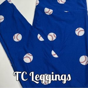 Baseball print LuLaRoe leggings, HTF